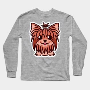 Cute Yorkshire Terrier Dog Lover Yorkie Retro Long Sleeve T-Shirt